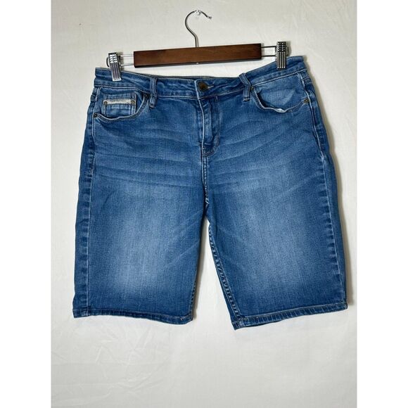 Calvin Klein Jeans Women's Denim Stretch Bermuda Shorts Casual Size 29 - Picture 1 of 3